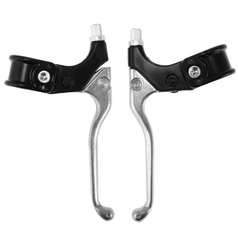 Palancas de freno de bicicleta de aluminio ligero con 3 dedos de freno, manijas para bicicleta de montaña, ciclismo de montaña, bicicleta de carretera, BMX, accesorios de freno en V ► Foto 1/6