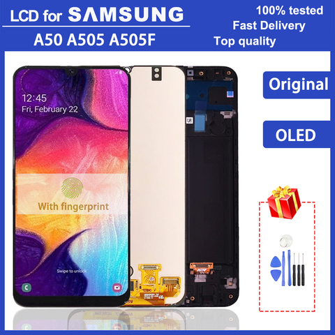 Pantalla LCD Original Super AMOLED de 6,4 pulgadas para Samsung Galaxy A50, A505, SM-A505FN/DS, A50, montaje de digitalizador con pantalla táctil ► Foto 1/1