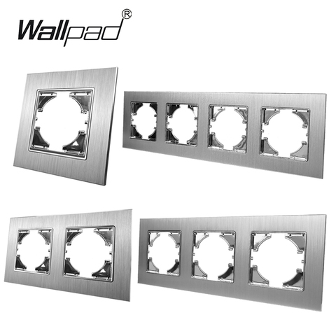Marco de Metal plateado para módulo, enchufe estándar europeo, marco de aluminio, Wallpad serie L6 ► Foto 1/6