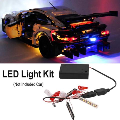 Kit de iluminación DIY Compatible con LEGO 42096, Serie Técnica para Porsche 911, RSR, bloques de iluminación ► Foto 1/6