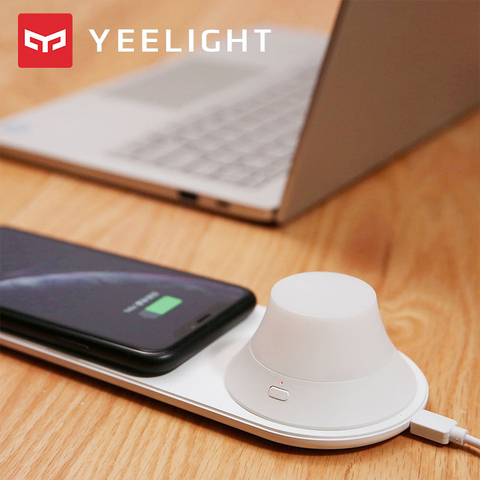 Xiaomi cargador inalámbrico yelight con luz nocturna LED atracción magnética carga rápida para teléfonos iPhones Samsung Huawei Xiaomi ► Foto 1/6