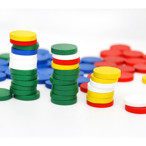 Juego de mesa de rompecabezas de 20/50/100 Uds. De madera, piezas de ajedrez coloridas para accesorios de juegos DIY ► Foto 1/6