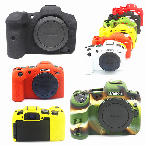 Funda protectora de silicona para cámaras digitales, funda protectora de Cuerpo de Cámara para cámaras Canon EOS R6 R5 RP R ► Foto 1/6