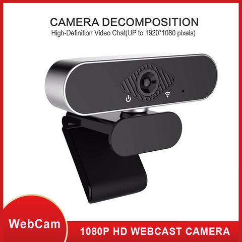 Webcam de ordenador con micrófono integrado 2MP Full HD 1080P, vídeo de pantalla ancha, accesorios para el hogar, cámara Web USB para PC ► Foto 1/6