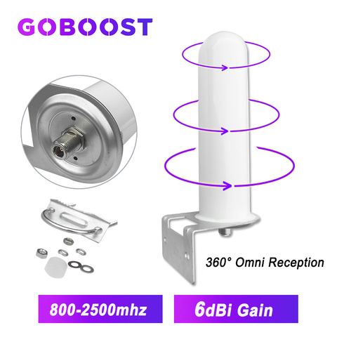 GOBOOST-antena externa de banda completa 10dBi 360 Omni, amplificador para teléfonos móviles gsm 2g 3g 4g Amplificador de señal móvil ► Foto 1/6