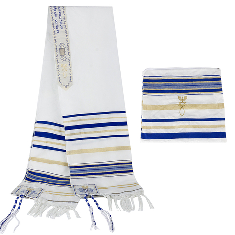 Bufandas satinadas con bolsa de Talis para hombres y mujeres, chal mesiánico de oración, regalo para hombres y mujeres, 180x50cm, 5 colores ► Foto 1/6