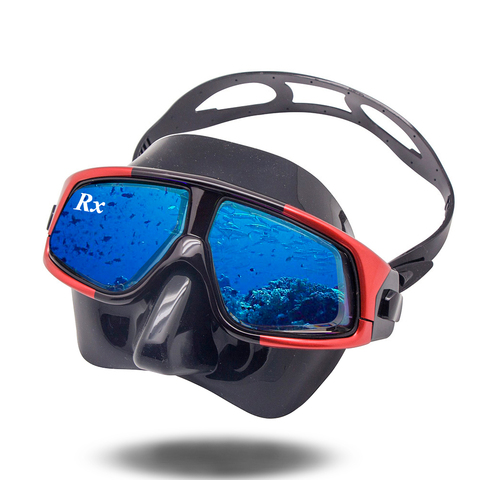 Equipo de Buceo óptico correctivo con prescripción Rx, equipo de Snorkel para hipermetropía, miopía, máscara de buceo con visión amplia, antivaho, UV400 ► Foto 1/6