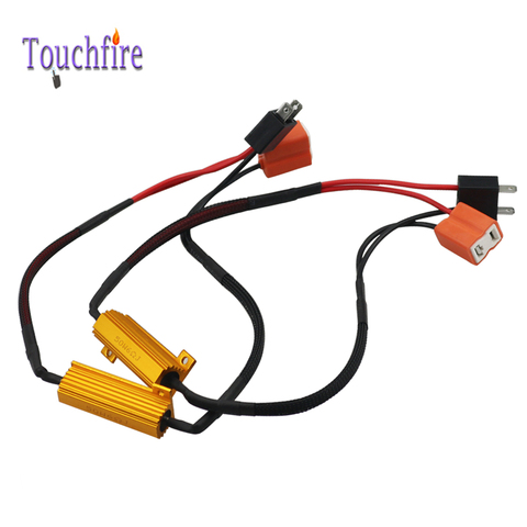 2 uds. De resistencias de carga para faros delanteros LED Canbus, decodificador de luces antiniebla de coche, resistencia de advertencia de Error, 50W H7/9006/HB4 H4 ► Foto 1/6