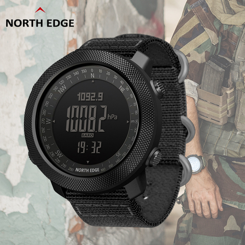 North Edge-reloj inteligente para hombre, cronógrafo deportivo con velocímetro, altímetro, barómetro, brújula, rastreador de Fitness, reloj ponible Digital ► Foto 1/6