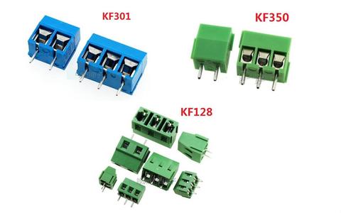 20 piezas KF301 KF128 KF350 2P 3P 5mm/3,5mm/3,81 MM/7,5mm 2 pines 3pin Terminal conector de tornillo conector de empalme para placa de circuito ► Foto 1/4