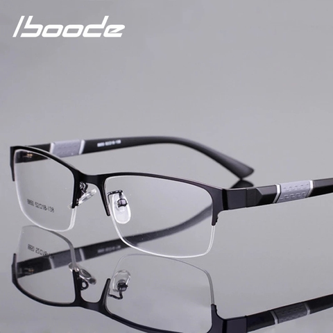 Iboode-gafas de lectura para hombre y mujer, lentes de dioptría de medio Marco de alta calidad, para negocios, presbicia, + 1,0, 1,5, 2,0, 2,5, 4 ► Foto 1/5