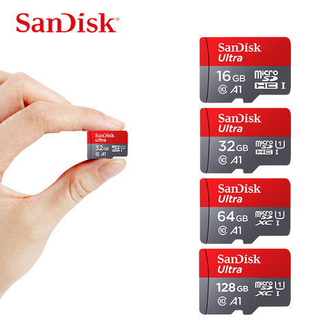 Tarjeta Micro SD original de SanDisk, 16GB, 32GB, 64GB, 128GB, tarjeta de memoria C10 U1 A1, tarjeta Flash Micro SD, TF, unidad Flash para cámara de teléfono inteligente ► Foto 1/6