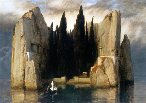 Arnold Bocklin: Isla de los muertos de aceite pintura lienzo arte impresa en la pared de arte para la sala de decoración de dormitorio ► Foto 1/5