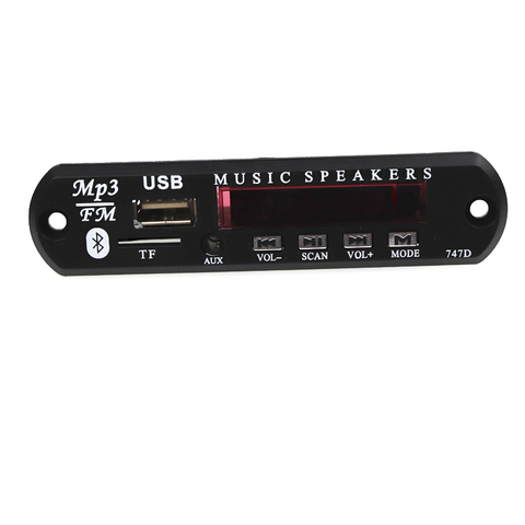 Coche USB MP3 jugador MP3 decodificador Junta módulo DC 5 V fuente de alimentación de 12 V con Control remoto FM USB radio Aux Radio música altavoz ► Foto 1/5