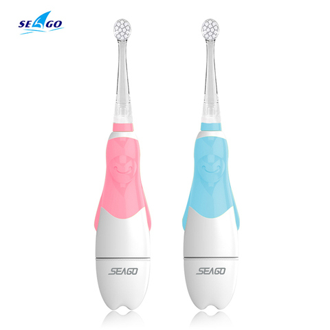 Seago-cepillo de dientes eléctrico sónico para niños, 2 minutos, temporizador inteligente, Sónico cepillo de dientes, luz Led colorida, impermeable, regalo para bebé ► Foto 1/6