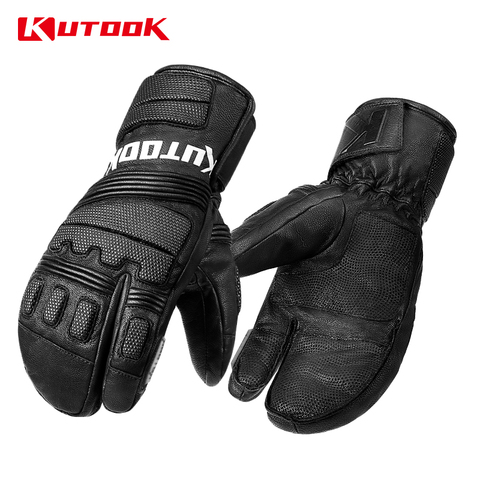 KUTOOK-guantes de esquí impermeables para invierno, guantes para hacer Snowboard, para nieve, para hombre y mujer, térmicos, para deporte de abrigo y esquí ► Foto 1/6