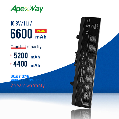 ApexWay 11,1 v batería del ordenador portátil para DELL Inspiron 1545 de 1525 de 1526 para Vostro 500 C601H D608 HGW240 HP297 M911G RN873 X284G XR693 ► Foto 1/4