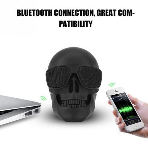 Altavoz de calavera con Bluetooth inalámbrico, Mini sonido estéreo portátil, altavoces de graves mejorados únicos, reproductor de Audio de 5W, compatible con tarjeta TF ► Foto 1/6