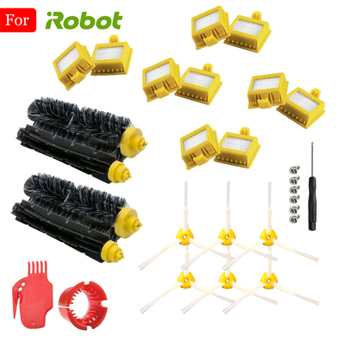 Para iRobot Roomba de piezas de limpiador 700, 720, 750, 760, 765, 770, 772, 774, 775, 776, 780, 782, 785, 786, 790 Series Kit de filtro HEPA Filtro de cepillo ► Foto 1/6