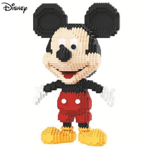 Bloques de construcción de Mickey Mouse para niños, Minnie de Disney de montaje de diamante, modelo 3D DIY, figura de dibujo animado de Donald Duck, juguete para regalo educativo, adornos ► Foto 1/6