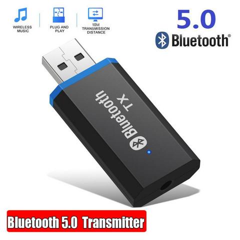 Receptor y transmisor de Audio con Bluetooth 5,0, Mini estéreo, AUX, USB, Conector de 3,5mm para TV, PC, auriculares, adaptador inalámbrico para coche ► Foto 1/6