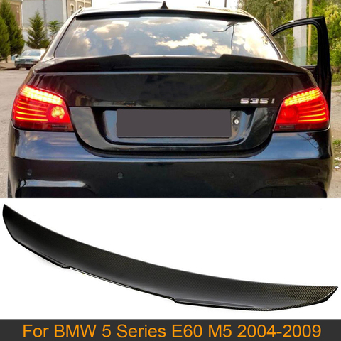 Para E60 M5 coche alerón trasero para maletero para BMW serie 5 E60 M5 2004 - 2009 de fibra de carbono posterior tronco tapa labio alerón de Ala ► Foto 1/6