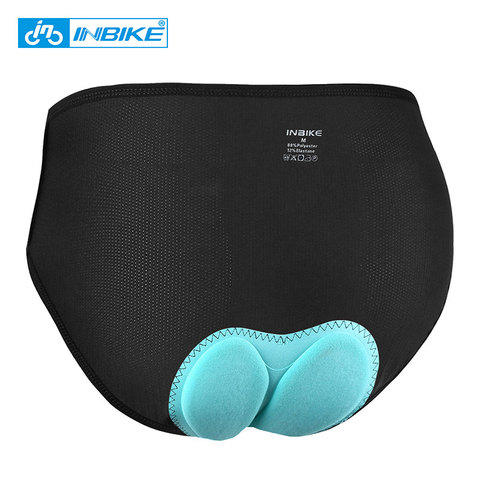 INBIKE-ropa interior para bicicleta de montaña para mujer, calzoncillos deportivos triangulares transpirables con relleno de espuma 3D, pantalones cortos para bicicleta de montaña ► Foto 1/6