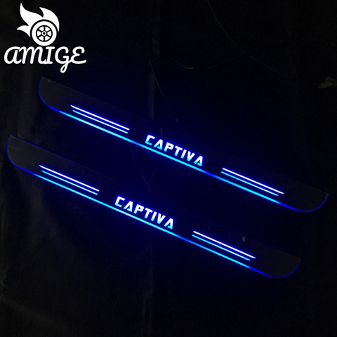 Luz de camino para umbral de puerta para Chevrolet Captiva, luces Led para placa de desgaste de coche, para puerta, con movimiento ► Foto 1/6