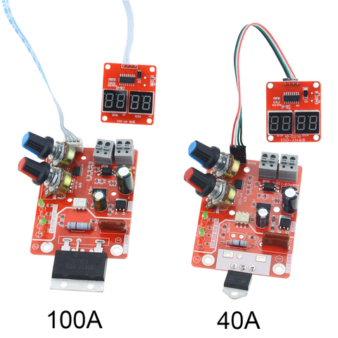 Placa de Control para máquina de soldadura por puntos, controlador de transformador, corriente de tiempo, 40A/100A, CA 110V 220V a 9V, 1 Uds. ► Foto 1/6