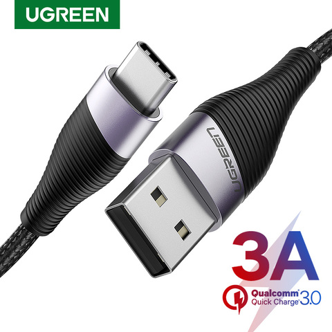 UGREEN-Cable USB tipo C para móvil, Cable de carga rápida 3A para Samsung Galaxy S10, S9, S8 Plus, Xiaomi Mi8, USB-C ► Foto 1/6