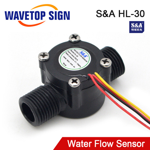 Waveopsign S & A-Interruptor de flujo de agua, Sensor HL-30 para enfriador de agua S & A para máquina de grabado y corte láser CO2 ► Foto 1/6