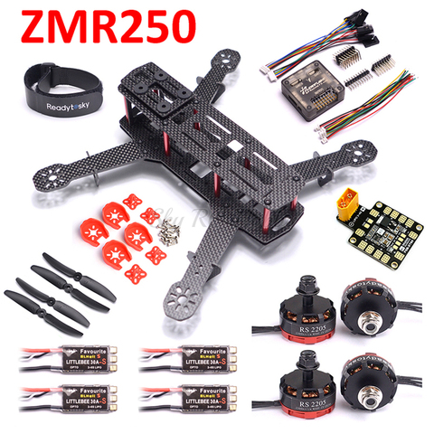 ZMR250-CONTROLADOR DE VUELO F4 V3S, 250 fibra de carbono, RS2205 2300KV, Motor 12A / 20A BLHeli-s / LittleBee 30A ESC para avión QAV250 RC ► Foto 1/6