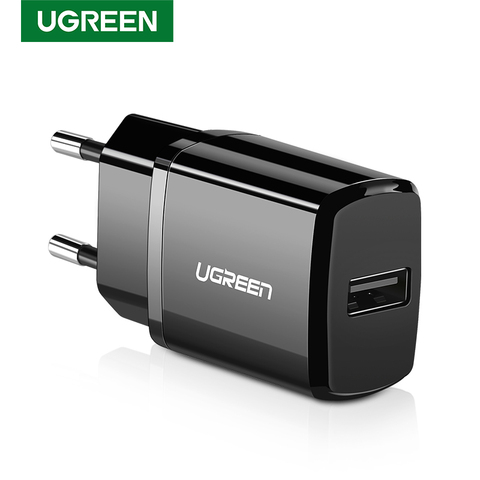 UGREEN-cargador USB rápido para móvil, cargador de pared con adaptador europeo para iPhone X, 8, 7, iPad, 5V, 2.1A, Samsung S9, Xiaomi Mi 8 ► Foto 1/6