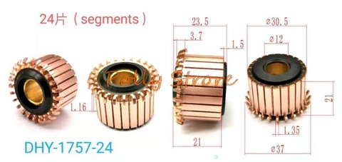 Alternador de barras de cobre, DHY-1757-24 de Motor eléctrico, 12mm x 30,5mm x 23,5mm, 24P, 1 unidad ► Foto 1/1