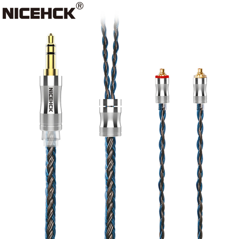 NiceHCK-Cable de C24-2 de cobre Chapado en plata para auriculares, Aleación de Cobre de 24 núcleos, 3,5mm/2,5mm/4,4mm, MMCX/NX7/QDC/0,78, 2 pines para MK3 LZ A6 A7 ► Foto 1/6