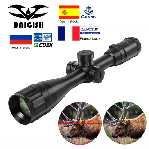 BAIGISH-mira óptica táctica 4-16x44 ST, mira telescópica iluminada en verde y rojo, Rifle de caza de alcance para francotirador, pistolas de aire Airsoft ► Foto 1/6