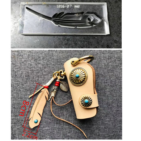 Molde para Cuchillo de corte de metal, herramienta de punzón ahuecado de cuero para manualidades DIY, decoración colgante de hojas ► Foto 1/3