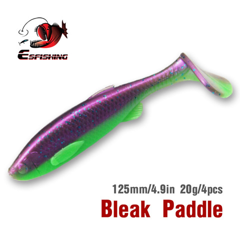 KESFISHING nuevo señuelo 125mm 20g 4 Uds sombrío cola Paddle de cebo señuelo de Jigging T cola Wobblers accesorios de pesca ATSF ► Foto 1/5