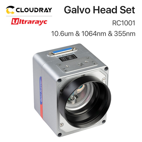 Ultrarayc-Conjunto de cabeza Galvo de escaneo RC1001, escáner de galvanómetro de 10mm, 10.6um, 1064nm y 355nm, con fuente de alimentación para marcado de fibra ► Foto 1/6