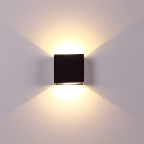 Lámpara LED de pared regulable para sala de estar, candelabro de pared para pasillo, dormitorio, Color blanco/Negro, 6W ► Foto 1/4