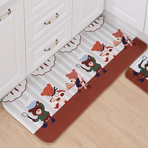 Alfombrilla de gato para el suelo, alfombra multicolor y de tamaño, para cocina, puerta de baño, succión, impermeable, antideslizante ► Foto 1/6