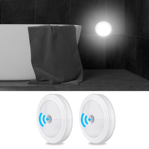 Lámpara de noche inteligente con Sensor de movimiento PIR para niños, luces LED de noche para dormitorio, armario, cocina, luz de pared con batería ► Foto 1/6