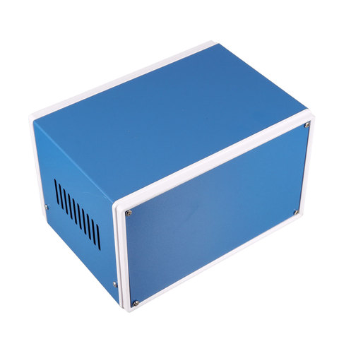 Caja de proyecto uxcell, caja de conexiones electrónica de hierro DIY, caja de cierre 175x128x117mm, azul para interior y exterior ► Foto 1/3