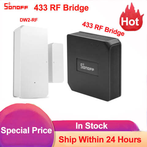 Sonoff-Módulo de automatización de domótica RF Bridge DW2-RF, Sensor inalámbrico de puerta y ventana, Control remoto a través de la aplicación Ewelink IFTTT, 433 ► Foto 1/6