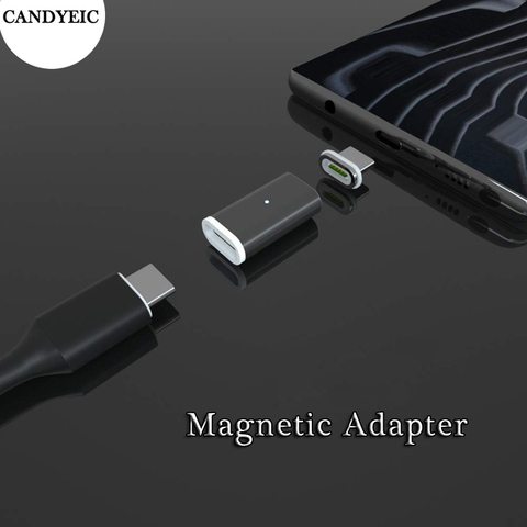 Adaptador magnético CANDYEIC para iPhone 11 Pro Max XR XS, Android tipo C, Micro USB 2,0, adaptador de carga rápida ► Foto 1/6