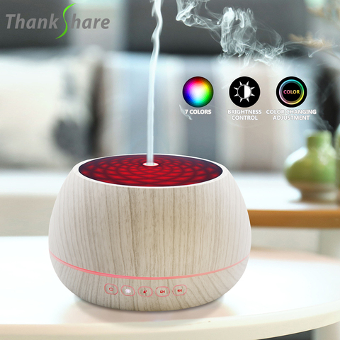 THANKSHARE-Humidificador de Aroma de 1000 ML, Humidificador de aire ultrasónico de aceites esenciales, aromaterapia con luz LED de 7 colores para el hogar ► Foto 1/6