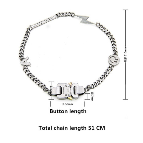 Collar de Metal de acero inoxidable con letras caladas para hombres y mujeres, gargantilla de estilo urbano clásico, 2022, 1017 ► Foto 1/6