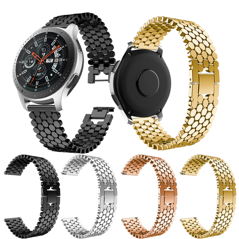 Correa de repuesto de acero inoxidable para reloj inteligente Samsung Galaxy, pulsera de reloj de 46mm, correa de moda de 22mm para Gear S3 ► Foto 1/6