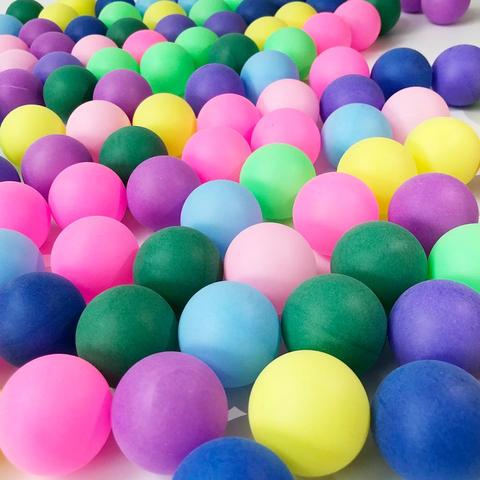 Pelotas de tenis de mesa para entretenimiento, Pelotas de Ping Pong de colores, 40mm, 2,4g, colores mezclados para juego y actividad de la lotería, 10 Uds. ► Foto 1/6