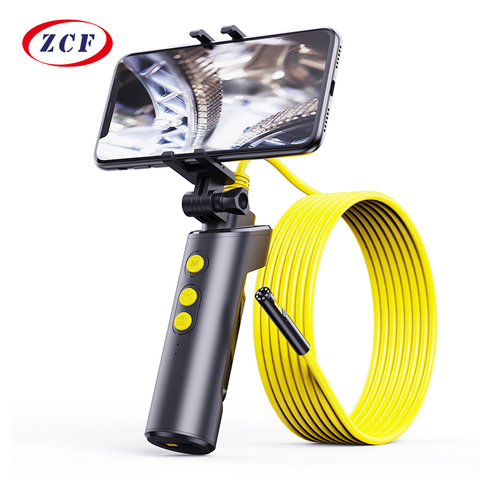 Cámara de doble lente F280 endoscopio de inspección WIFI HD1080P 8MM Cable rígido Sanke Tube 9LED boroscopio impermeable para Android Iphone ► Foto 1/6